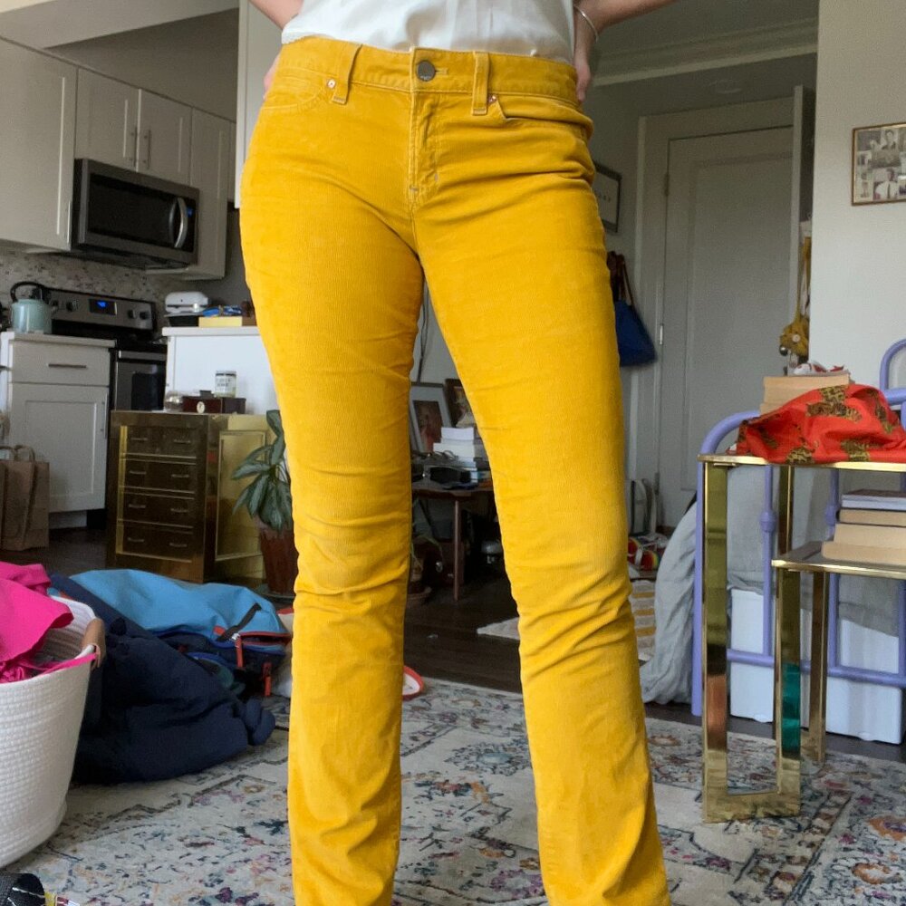 Yellow Gap corduroy pants